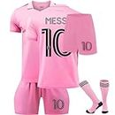HIDLY New Soccer Jersey Set #10 Youth Kids Trendy Football Fans Kit for Soccer Enthusiasts with Socks for Kids Adult
