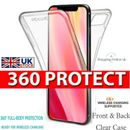 360 Clear Case For iPhone15 14 13 11 12 Pro Max Silicone Front & Hard Back cover