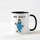 Mr. Busy Waving Hello Mug, Ceramic Tea Mugs & Coffee Cups Novelty Holiday Christmas Gift for Men & Women