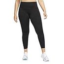 Nike Women's Fitted Polyester Tights (CU2917-010-1X_ Black, White_Xl)