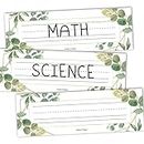 Hadley Designs 25 Greenery Classroom Name Tags for Classroom Cubbies - Student Desk Name Plates for Classroom Desk Name Tags, Student Desk Name Tags Classroom Name Plates, Kindergarten Name Plates