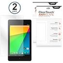 BoxWave Google Nexus 7 (2nd Gen/2013) ClearTouch Anti-Glare Screen Protector (2-Pack) - Premium Quality Google Nexus 7 (2nd Gen/2013) Anti-Glare, Anti-Fingerprint Matte Film Skin to Shield Against Scratches (Includes Lint Free Cleaning Cloth and Applicator Card)