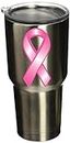 BOLDERGRAPHX 5098 Breast Cancer ribbon 2"x3.6" 2 pack ribbon Vinyl Sticker Decal for Yeti Mug Cup RTIC Sic Cup Thermos Cup or laptop cell phone wrap or hardhat