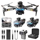 Drone with 4K HD Camera Altitude Hold Mode Foldable RC Drone Quadcopter Hold Headless Mode Drone with Camera Drones for Adults Camera Drone Remote Control Drone Prime Big Deals Days