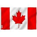 Anley Fly Breeze 3x5 Foot Canada Flag - Vivid Color and UV Fade Resistant - Canvas Header and Double Stitched - Canadian National Flags Polyester with Brass Grommets 3 X 5 Ft