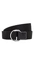 Fred Perry Men's D-Ring Webbing Belt Black in size Medium