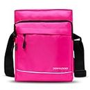 DEIN KLEIDER Nylon Sling Cross Body Utility Travel Office Messenger one Side Shoulder Bag for Men and Women (Pink)