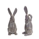 Long Ear Stone Rabbit Garden Statue (Set Of 2) by Melrose in Grey