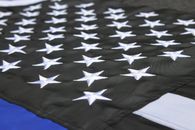 Thin Blue Line American Flag Police with Embroidered Stars and Sewn Stripes 3x5