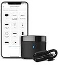 Broadlink RM4 Mini S Universal IR Remote Control Hub with Sensor Cable IR Blaster for Smart Home Automation, TV Remote, All in One WiFi Hub for Infrared Devices, Works with Alexa, Black