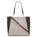 Calvin Klein Reyna North/South Tote, Almond/Taupe/Java