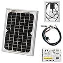 5W 12V Photonic Universe Solar Panel kit with 5A Charge Controller and Battery Cables for a Camper, Caravan, Boat or Any Other 12V System (5 watt)