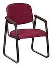 Office Star Deluxe Sled Base Fabric Visitors Chair with Desi