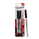 SHARPIE Black Permanent Marker with Ultra Fine Tip |Suitable for Multipurpose Usage| Smudge Free | Office Stationery Items | Pack of 2