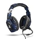 Trust Gaming GXT 488 Forze-B [Officially Licensed for PlayStation] Gaming Headset for PS4 and PS5 with Flexible Microphone and Inline Remote Control, Over Ear Gaming Headphones - Blue