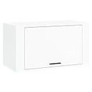 vidaXL Engineered Wood Shoe Cabinet, Modern Design, High Gloss White, Wall-Mounted, Space-Saving, 70x35x38 cm