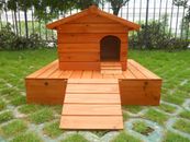 Duck House Wooden Floating Platform Wood Nesting Box Waterfowl Pond