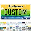 Mini License Plates, Personalized License Plates, Custom for Car, Bikes, ATV, Kids Car, Golf Cart, Jeep, 3x6 Inch, Rust-Free Fade Resistant Aluminum, USA Made by My Sign Center (Alabama)