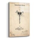 Williston Forge Tattoo Stencil Pen Patent Parchment - Unframed Drawing Print Plastic/Acrylic in Gray | 16 H x 12 W x 0.12 D in | Wayfair