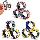 Yeefunjoy Lot de 9 Anneaux magnétiques Fidget Toy, Idea ADHD Fidget Toys, Adult Fidget Magnets Ring Toys for Anxiety Relief Therapy, Fidget Pack Great Gift for Adults Teens Kids