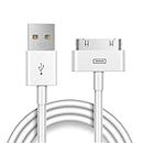 Wedawn iPhone 4s Cable iPad 2 Cable [Apple Certified] 30-Pin USB Charging and Cable Sync Dock Connector Data Cable for iPhone 4/ 4s iPhone 3G/3G iPad 3/2/ 1iPod Classic iPod Touch iPod Nano-3.2Feet