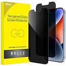 JETech Privacy Screen Protector for iPhone 14 6.1-Inch, Anti Spy Tempered Glass Film, 2-Pack