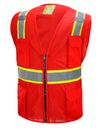 Red Two Tones Safety Vest ,With Multi-Pocket Tool