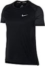 Nike Dri-FIT Miler T-Shirt Femme, Noir, FR : S (Taille Fabricant : S-36/38)
