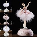 Ballerina Dancing Girl Music Box Swan Lake-Carousel w/Feather Girl Birthday Gift