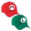 Cappellino da baseball logo Super Mario & Luigi, amanti dei videogiochi giocatori cappellini cartone animato