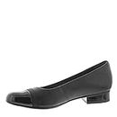 Clarks Womens Juliet Monte Fashion Sandals Pump, Black Leather/Synthetic, 9 US Wide