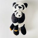 Kinder Ferrero 9" Panda Plush Mum & Baby Soft Stuffed Animal Toy