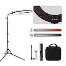 GSKAIWEN 18" 60W LED Ring Light Kit Dimmable Camera Photography Studio Video Light with Battery Slot for Makeup Portrait YouTube Video Outdoor Shooting (18-inch Soft Tube kit)