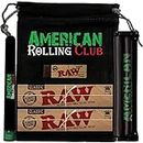 RAW Black Bag Combo | Classic King Size Slim | Includes RAW Classic Cigarette Papers, Classic Tips, ARC Cigarette Machine, Black Carry Bag and Cigarette Saver