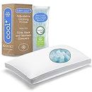 Coop Home Goods The Eden Cool+ Adjustable Pillow, Queen Size Plus Shaped Memory Foam Pillows with Cooling Gel, Back, Stomach or Side Sleeper, Neck Support for Sleeping, CertiPUR-US/GREENGUARD Gold