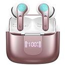 Wireless Earbuds, Bluetooth Headphones 5.3 HiFi Stereo Bluetooth Earbuds 4 ENC Noise Cancelling Mic, Wireless Earphones LED Display 40H Ear Buds IP7 Waterproof Sports in-Ear Headphones for Android iOS