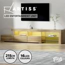 Artiss Entertainment Unit TV Cabinet LED RGB 215cm Wood 3 Storage Drawers Caya