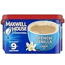 Maxwell House International French Vanilla Café-Style dark roast Instant Coffee Beverage Mix (4 ct Pack, 8.4 oz Canisters)