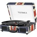 Victrola Platine VINYLE Valise Vintage Portable BT Drapeau UK