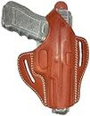 OWB Gun Holster - Leather Gun Holster - OWB Pancake Holster - for Glock 17 19 31 32 38 44 Canik TP9 M&P 2.0 Sig P220 225 365XL 322 Springfield XD Walther P99AS PDP 4'' Taurus G3XL H&K Usp VP9 Sar9 etc
