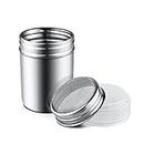 1Pcs Stainless Steel Powder Sugar Shaker Duster with Lid, Fine Mesh Shaker Powder Cans for baking soda Cocoa Cornstarch Coffee Flour ect