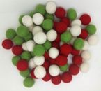 1 cm, Christmas Pom Pom felt balls Garland making beads Nursery craft supplies B