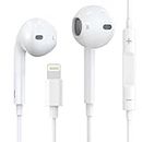 iPhone Headphones for Apple Earbuds Wired Lightning Earphones [Apple MFi Certified] Built-in Microphone & Volume Control Headsets Support for iPhone 14/13/12/11/XR/XS/X/8/7/SE/Pro/Pro Max