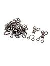 Generic Underwear Clothing Clip Hook Eye Clasp Buttons 1.8cm Length 10Sets