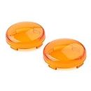 GZYF 1 Pair Motorcycle Turn Signal Light Lens Cover for Harley Dyna FXD 2001-2015, Softail FLST FXST 2000-2015, Sportster XL883 XL1200 2002-2015, Yellow