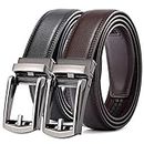 CHARS Men's belts Ratchet Leather Belts for men, Waist Leather Ratchet Dress Belt with Automatic Buckle