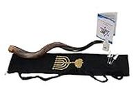 Yaliland Shofar Horn Musical Instrument - Authentic Kosher Kudu Ram Horns from Israel - Includes Bag, Book Guide, Anti-Odor Spray, 3 Brushes - Ideal for Religious Ceremonies - 28"-30", Fully Polished