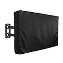 Outdoor Waterproof TV Cover 46-48" Universal Weatherproof Dustproof Black Flat Screen Cover with Remote Control Pocket Patio Television Protector for Outside LCD LED OLED TV Screens (46-48", Black)