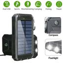 10000000mAh Solar Power Bank Waterproof 2USB LED Battery Charger For Cell Phone