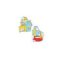 2Pcs Cat Enamel Pin Brooches Cute Cat Box Lapel Pin Funny Colorful Pin Set Kawaii Cartoon Badge for Clothing Bags Jackets Accessory Jewelry gift, Alloy Steel, no gemstone